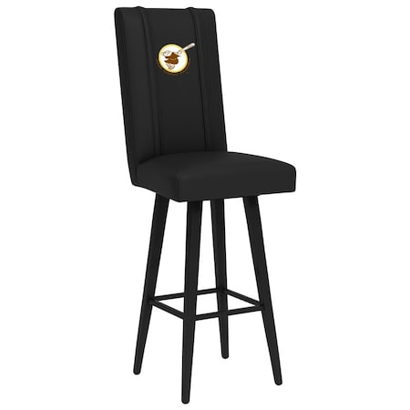 Dreamseat Swivel Bar Stool 2000 with San Diego Padres Cooperstown Logo XZ2000BSSBLK-PSCOOP0085